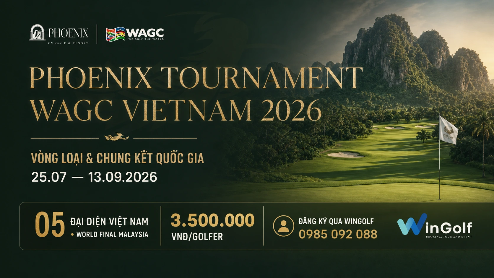 Phoenix Tournament – WAGC Vietnam 2026 chính thức mở đăng ký